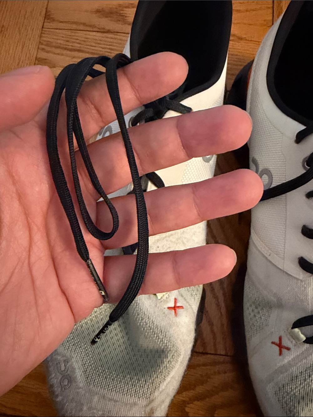 On Running Men's Athletic Shoes in White, Black & Orange - Picture 5 of 6